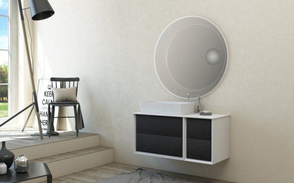 Столешница Cezares BELLAGIO 100 из искусственного мрамора 710x460, 50185 Bianco