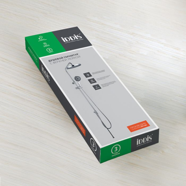 Душевой гарнитур с верхней лейкой IDDIS SpaHome, SPA3F0Ci76
