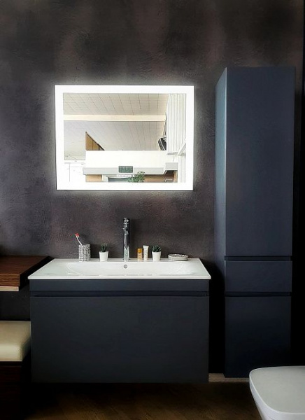 Зеркало Aqua de Marco Элтон 80*60 см, с LED-подсветкой, антизапотевание, многофункциональный сенсорн
