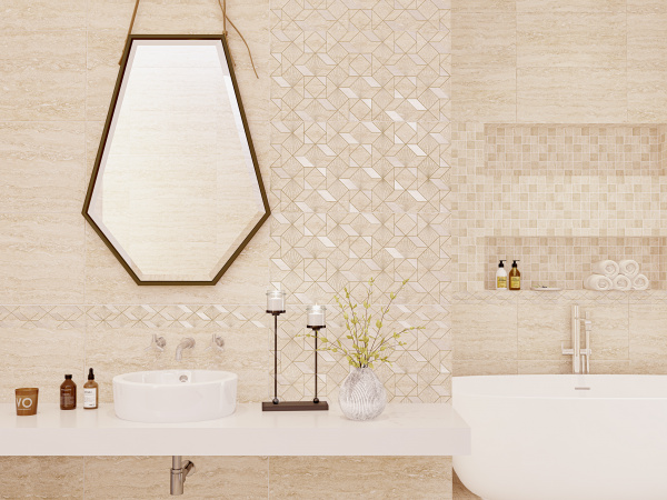 Декор Azori ASCOLI BEIGE GEOMETRIA 31,5*63 1с, 587122002